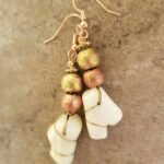 tribal bamboo coral earrings