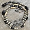 Tribal Necklace Sun & Moon Baule Pendant Africa Ethnic Buffalo Bone - Image 2