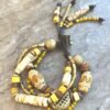 Multi Strand African Tribal Bracelet Golden and Yellow tones - Image 2