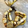 Multi Strand African Tribal Bracelet Golden and Yellow tones - Image 3