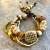 Multi Strand African Tribal Bracelet Golden and Yellow tones - Image 9