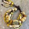 Multi Strand African Tribal Bracelet Golden and Yellow tones - Image 7