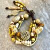 Multi Strand African Tribal Bracelet Golden and Yellow tones