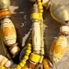 Multi Strand African Tribal Bracelet Golden and Yellow tones - Image 4