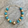 Tribal Boho Choker/Necklace African Ethnic Clay, Resin and Brass Rustic Beads - Image 3