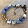 Bohemian Choker Chunky Lapis Lazuli and African Tribal Brass - Image 11