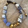 Bohemian Choker Chunky Lapis Lazuli and African Tribal Brass - Image 9