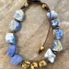 Bohemian Choker Chunky Lapis Lazuli and African Tribal Brass - Image 17