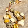 Boho Chic Bracelet Vintage Resin and African Tribal Beads - Image 5