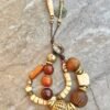 Boho Bracelet Copal, Resin and African Tribal Beads - Image 13