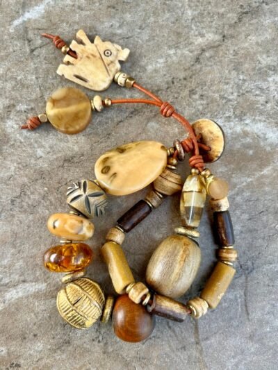 Bohemian Bracelet Terra Colors Vintage Resin - Image 6