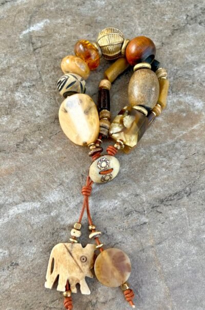 Bohemian Bracelet Terra Colors Vintage Resin - Image 5