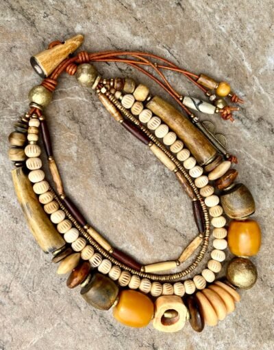 Boho Chic Multi strand Necklace Handmade Design - Image 9