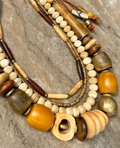 Boho Chic Multi strand Necklace Handmade Design - Image 11