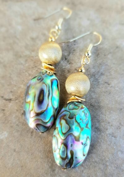 Paua abalone shell boho-chic earrings