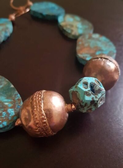 Boho Chic Blue Ocean Jasper Statement Necklace - Image 6