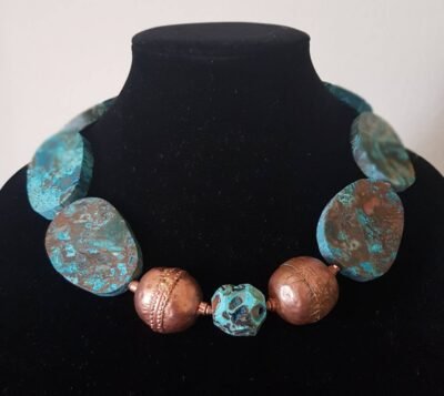 Boho Chic Blue Ocean Jasper Statement Necklace - Image 8