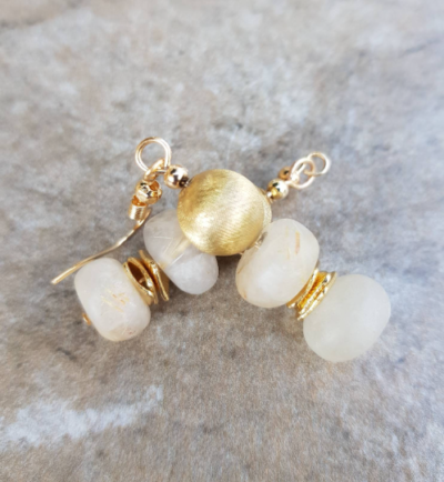 Boho Chic Rutilated Quartz Earrings - Image 4