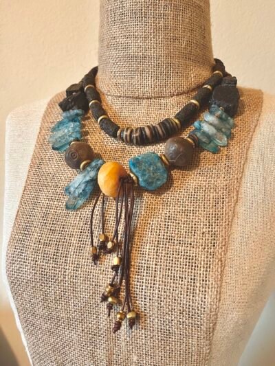 Asymmetrical Boho Tribal Necklace - Image 5