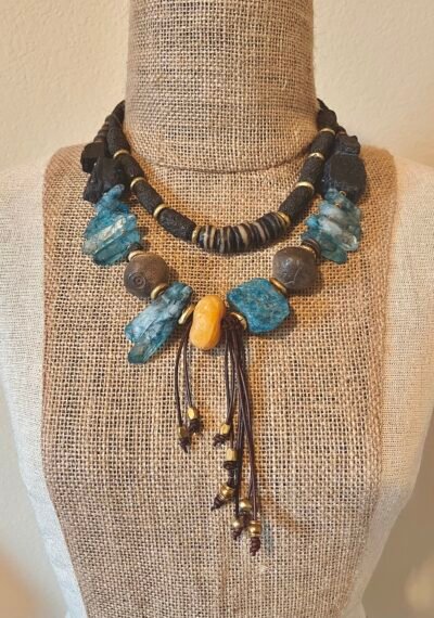 Asymmetrical Boho Tribal Necklace - Image 2