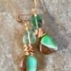 Chocolate Mint Chrysoprase and Fluorite Earrings