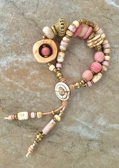 Peach Blossom Inspired Boho Chic Bracelet - Image 11