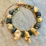 Bamboo Coral and African Tribal Beads Necklace