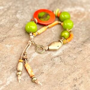 Art Deco Colorful Vintage Resin Bracelet