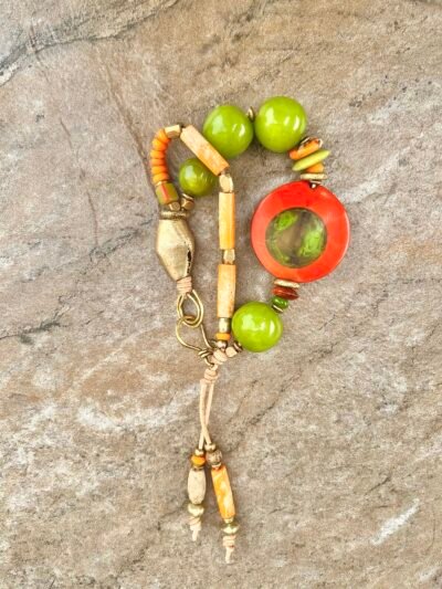 Art Deco Colorful Vintage Resin Bracelet - Image 12