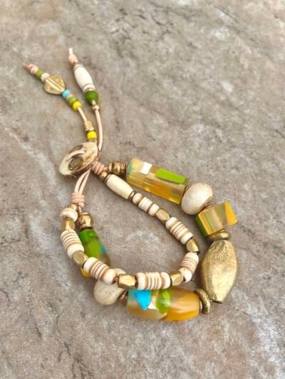 Colorful Art Deco Bracelet Vintage Resin