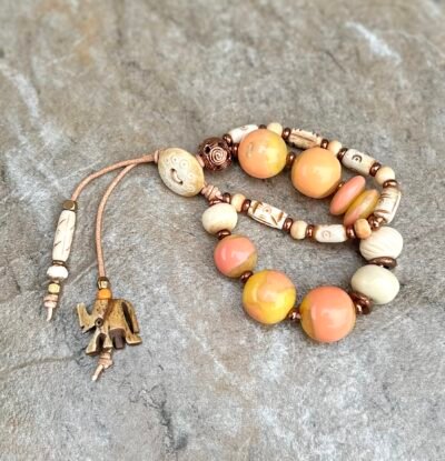 Vintage Art Deco Resin Bohemian Bracelet - Image 3