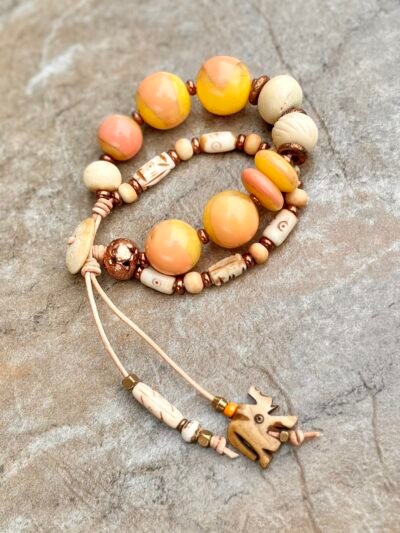 Vintage Art Deco Resin Bohemian Bracelet