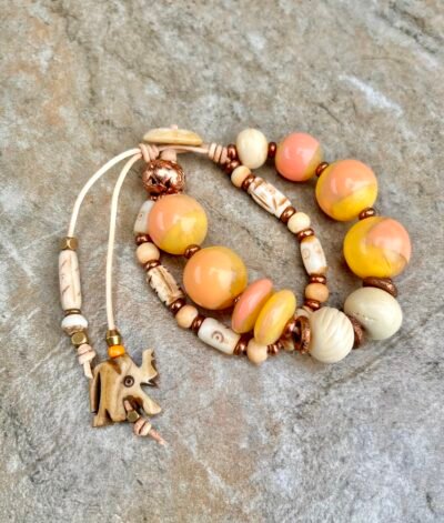 Vintage Art Deco Resin Bohemian Bracelet - Image 6