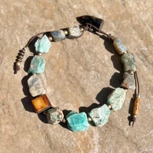 Amazonite, Labradorite and Jasper Boho Necklace