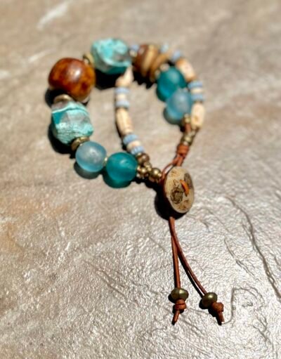 Ocean Blue Jasper Boho Bracelet