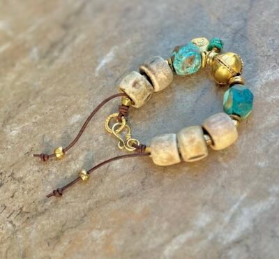 Blue Ocean Jasper Boho Chic Bracelet - Image 3