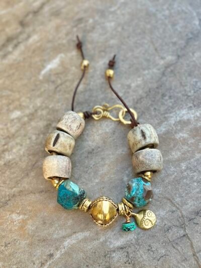 Blue Ocean Jasper Boho Chic Bracelet