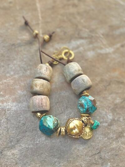 Blue Ocean Jasper Boho Chic Bracelet - Image 4