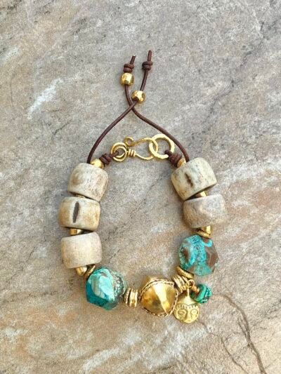 Blue Ocean Jasper Boho Chic Bracelet - Image 12