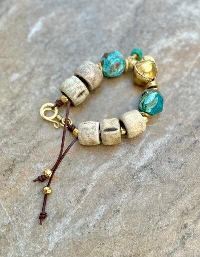 Blue Ocean Jasper Boho Chic Bracelet - Image 5