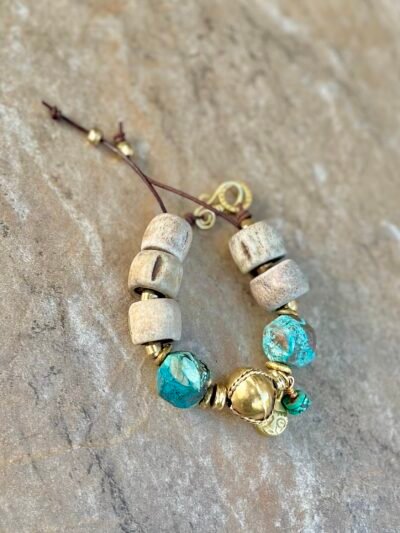 Blue Ocean Jasper Boho Chic Bracelet - Image 6