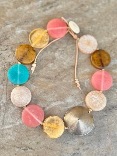 Art Deco Colorful Choker Necklace - Image 12