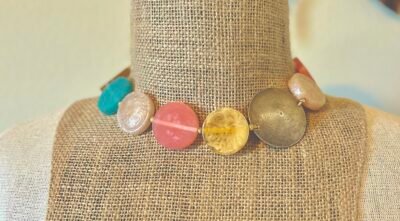 Art Deco Colorful Choker Necklace - Image 10