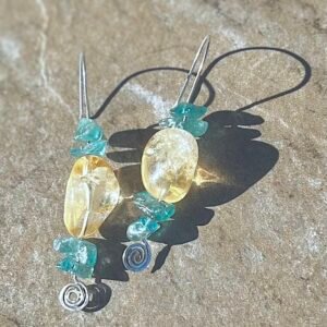 Citrine and Apatite Earrings