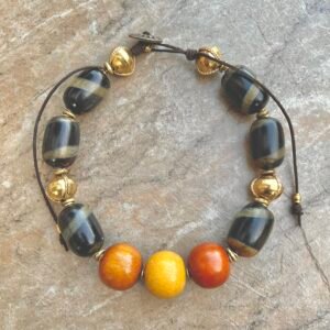 African Carved Horn Necklace