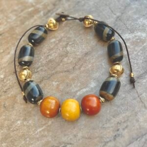 African Carved Bone Necklace