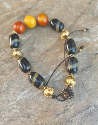 African Carved Horn Necklace - Image 12