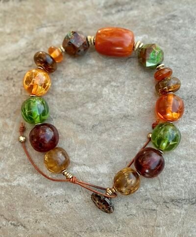 Fall Inspired Colorful Choker Necklace - Image 3