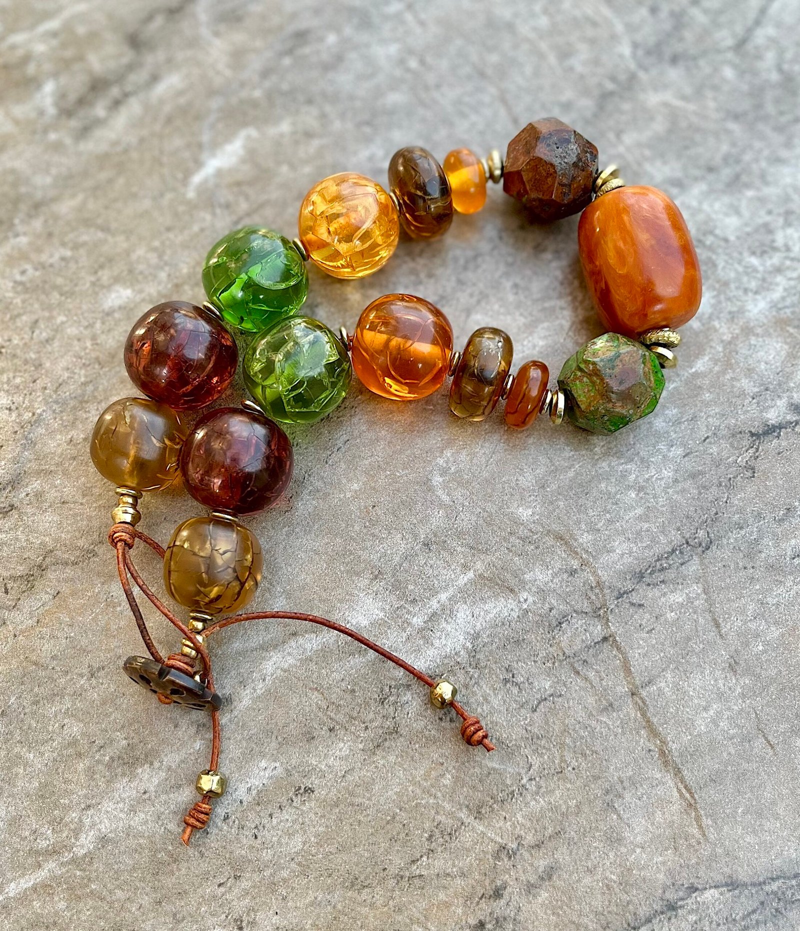 Fall Inspired Colorful Choker Necklace - Image 2