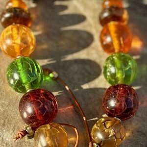 Fall Inspired Colorful Choker Necklace